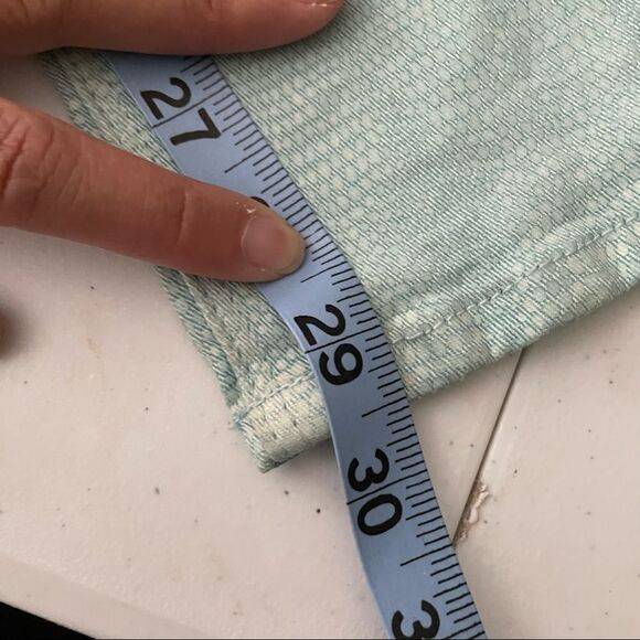 Hudson Nico Midrise Super Skinny Jeans, mint green/black python print sz 26 - Picture 11 of 11